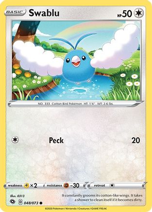 Champions Path  048/73 Swablu  - Reverse Holofoil - Common