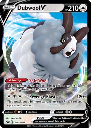 SWSH Sword & Shield Promo Cards  SWSH049 Dubwool V  - Holofoil - Promo