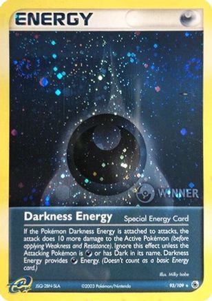 League & Championship Cards /109 Darkness Energy (Special) - 93/109 (Cosmos Holo) [Winner]  - Holofoil - Promo