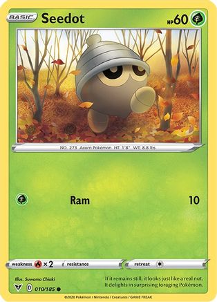 SWSH04 Vivid Voltage  010/185 Seedot  - Reverse Holofoil - Common