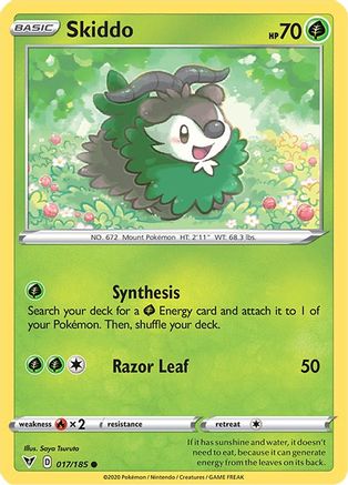 SWSH04 Vivid Voltage  017/185 Skiddo  - Reverse Holofoil - Common