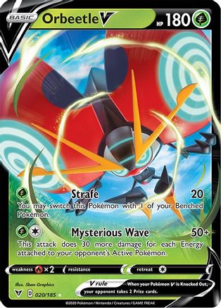 SWSH04 Vivid Voltage  020/185 Orbeetle V  - Holofoil - Ultra Rare