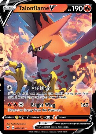 SWSH04 Vivid Voltage  029/185 Talonflame V  - Holofoil - Ultra Rare