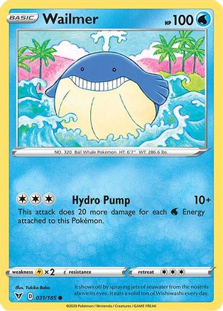 SWSH04 Vivid Voltage  031/185 Wailmer  - Common