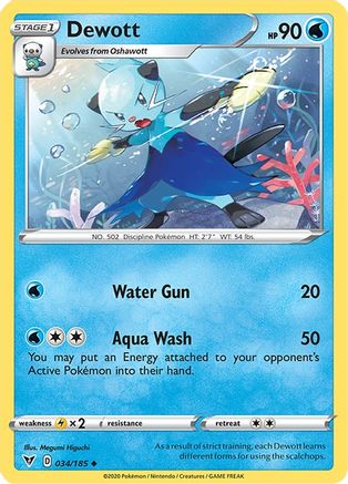 SWSH04 Vivid Voltage  034/185 Dewott  - Uncommon