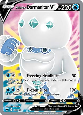 SWSH04 Vivid Voltage  169/185 Galarian Darmanitan V (Full Art)  - Holofoil - Ultra Rare