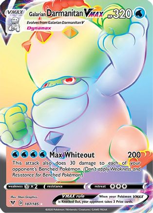 SWSH04 Vivid Voltage  187/185 Galarian Darmanitan VMAX (Secret)  - Holofoil - Secret Rare