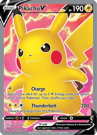 SWSH04 Vivid Voltage  170/185 Pikachu V (Full Art)  - Holofoil - Ultra Rare