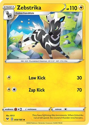 SWSH04 Vivid Voltage  054/185 Zebstrika  - Uncommon