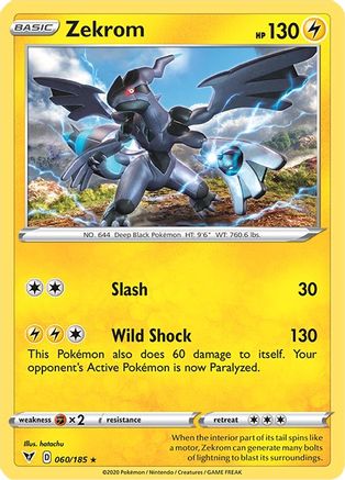 SWSH04 Vivid Voltage  060/185 Zekrom  - Holofoil - Holo Rare
