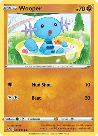 SWSH04 Vivid Voltage  083/185 Wooper  - Reverse Holofoil - Common