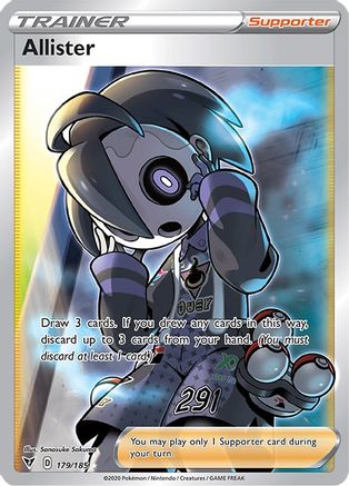 SWSH04 Vivid Voltage  179/185 Allister (Full Art)  - Holofoil - Ultra Rare