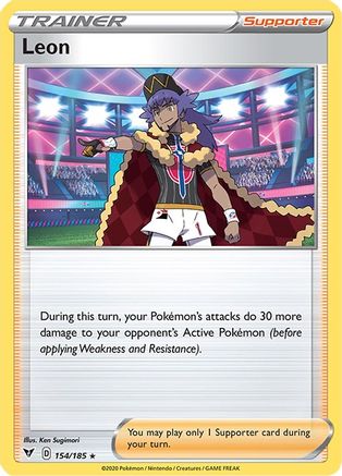SWSH04 Vivid Voltage  154/185 Leon  - Holofoil - Holo Rare