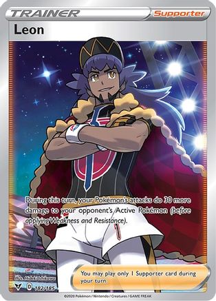 SWSH04 Vivid Voltage  182/185 Leon (Full Art)  - Holofoil - Ultra Rare