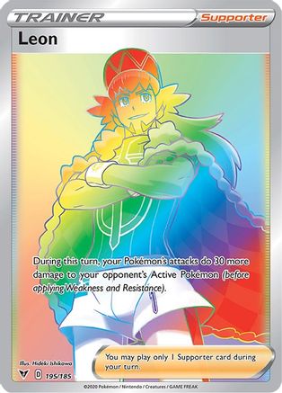 SWSH04 Vivid Voltage  195/185 Leon (Secret)  - Holofoil - Secret Rare