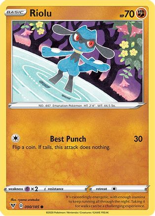 SWSH04 Vivid Voltage  090/185 Riolu  - Common