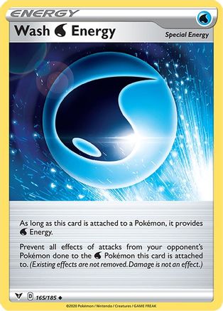 SWSH04 Vivid Voltage  165/185 Wash Water Energy  - Reverse Holofoil - Uncommon