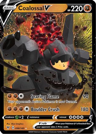 SWSH04 Vivid Voltage  098/185 Coalossal V  - Holofoil - Ultra Rare