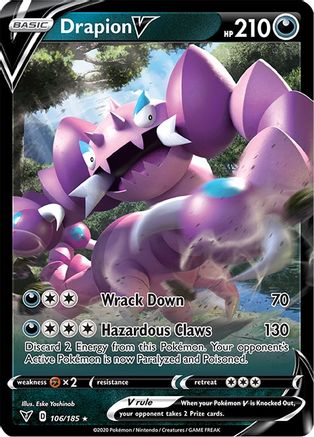 SWSH04 Vivid Voltage  106/185 Drapion V  - Holofoil - Ultra Rare