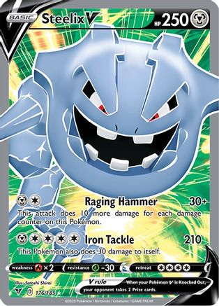 SWSH04 Vivid Voltage  176/185 Steelix V (Full Art)  - Holofoil - Ultra Rare