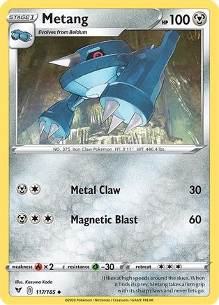 SWSH04 Vivid Voltage  117/185 Metang  - Reverse Holofoil - Uncommon