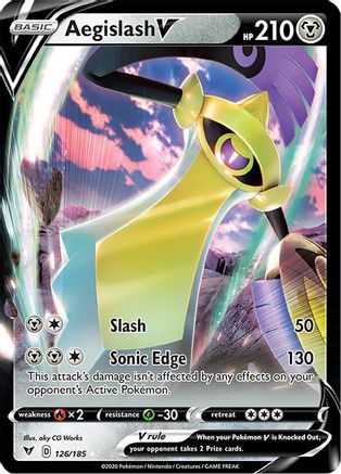 SWSH04 Vivid Voltage  126/185 Aegislash V  - Holofoil - Ultra Rare