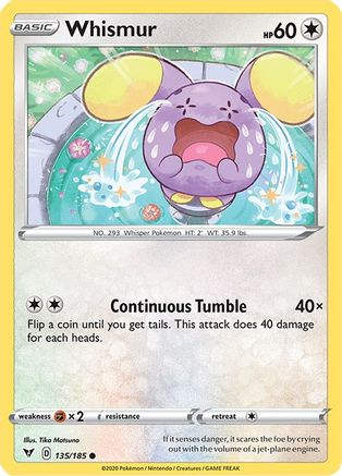 SWSH04 Vivid Voltage  135/185 Whismur  - Common