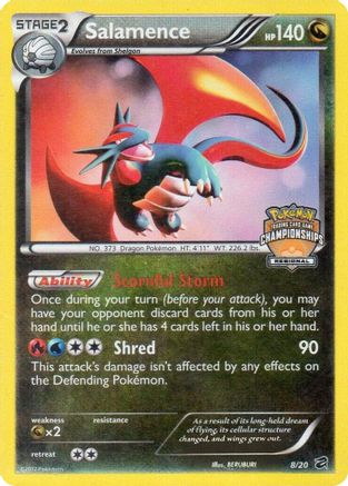 League & Championship Cards /20 Salamence - 8/20 (Regional Championships)  - Reverse Holofoil - Promo
