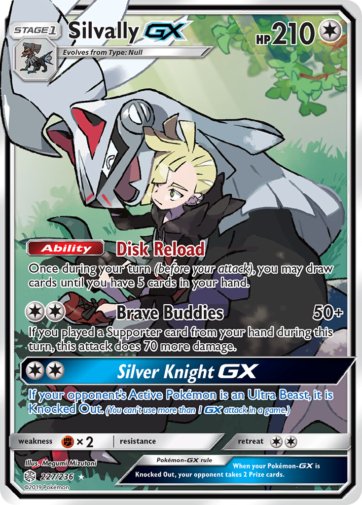 SM  Cosmic Eclipse  227/236 Silvally GX (Full Art)  - Holofoil - Ultra Rare