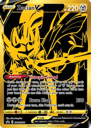 SWSH Sword & Shield Promo Cards  SWSH076 Zacian V  - Holofoil - Promo
