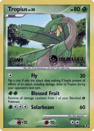 Nintendo Promos /111 Tropius - 52/111 (Prerelease) [Staff]  - Promo
