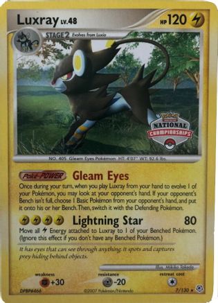 League & Championship Cards /130 Luxray - 7/130 (National Championships)  - Promo