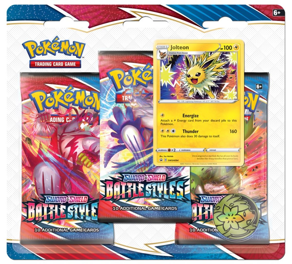 Pokemon Sword & Shield - SWSH05 - Battle Styles 3 Pack Blister (Jolteon)