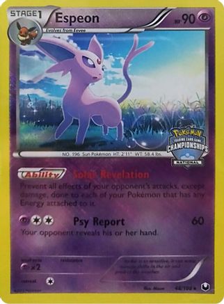 League & Championship Cards /108 Espeon - 48/108 (National Championships)  - Reverse Holofoil - Promo