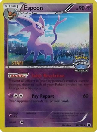 League & Championship Cards /108 Espeon - 48/108 (National Championships) [Staff]  - Reverse Holofoil - Promo