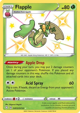 Shining Fates Shiny Vault  SV013/SV122 Flapple  - Holofoil - Shiny Holo Rare