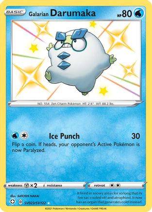 Shining Fates Shiny Vault  SV023/SV122 Galarian Darumaka  - Holofoil - Shiny Holo Rare