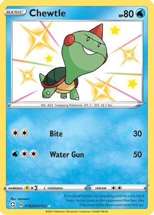 Shining Fates Shiny Vault  SV028/SV122 Chewtle  - Holofoil - Shiny Holo Rare