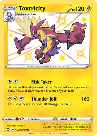 Shining Fates Shiny Vault  SV042/SV122 Toxtricity  - Holofoil - Shiny Holo Rare