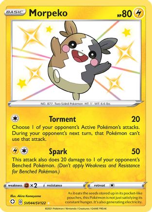 Shining Fates Shiny Vault  SV044/SV122 Morpeko  - Holofoil - Shiny Holo Rare