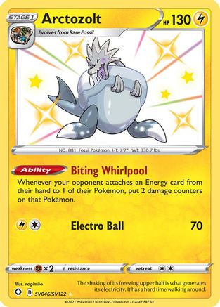 Shining Fates Shiny Vault  SV046/SV122 Arctozolt  - Holofoil - Shiny Holo Rare