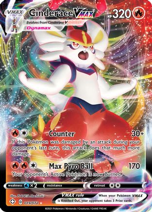 Shining Fates  019/072 Cinderace VMAX  - Holofoil - Ultra Rare