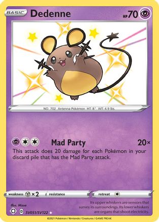 Shining Fates Shiny Vault  SV051/SV122 Dedenne  - Holofoil - Shiny Holo Rare