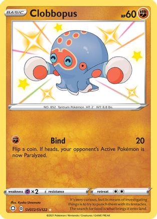 Shining Fates Shiny Vault  SV072/SV122 Clobbopus  - Holofoil - Shiny Holo Rare