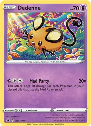 SWSH Sword & Shield Promo Cards  SWSH080 Dedenne  - Holofoil - Promo