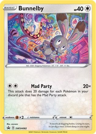 SWSH Sword & Shield Promo Cards  SWSH082 Bunnelby  - Holofoil - Promo