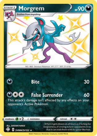 Shining Fates Shiny Vault  SV084/SV122 Morgrem  - Holofoil - Shiny Holo Rare