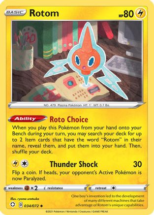 Shining Fates  034/072 Rotom  - Uncommon