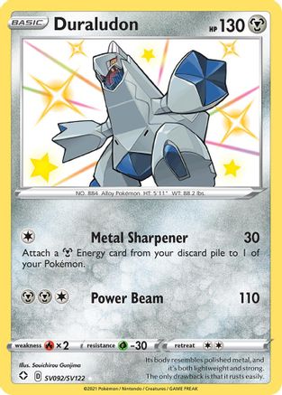 Shining Fates Shiny Vault  SV092/SV122 Duraludon  - Holofoil - Shiny Holo Rare