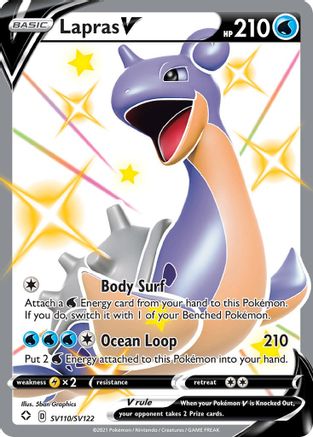 Shining Fates Shiny Vault  SV110/SV122 Lapras V  - Holofoil - Shiny Holo Rare